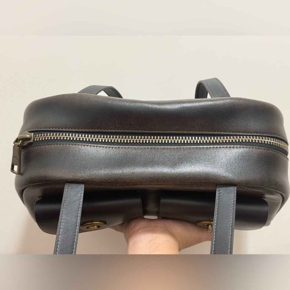 Coach Twin Turnlock Bag In Loved Leather - Picture 7 of 14